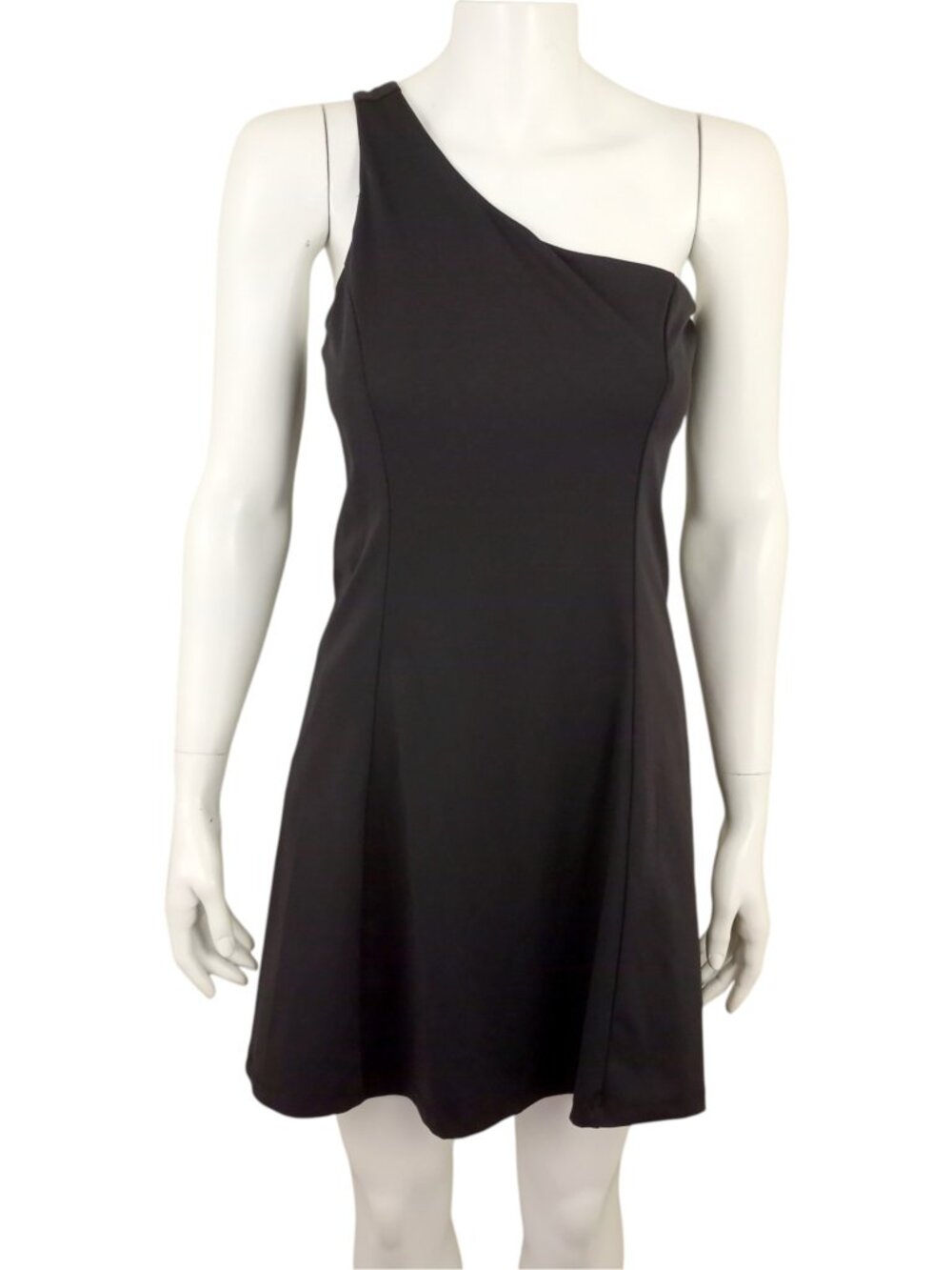 TCEC Black Activewear Romper Skort Dress Womens M One Shoulder Sleeveless